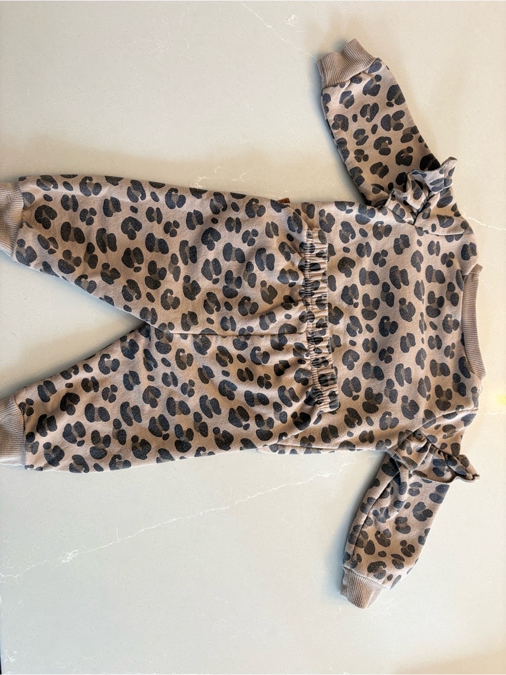 Baby Leopard Ruffle Sweatshirt & Jogger Set - Picture 4 of 4